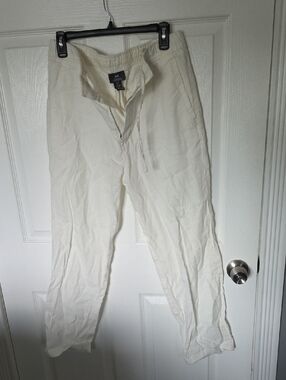 H&M White Linen Blend Pants -  Mens Small
